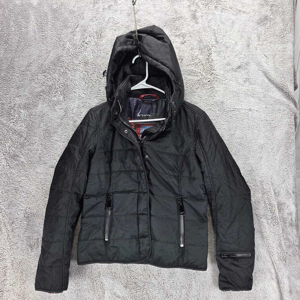 Authier Jacket Womens M Black Made Italy Insulated Puffer Ski Snowboard Size 44